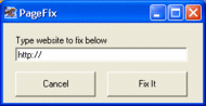PageFix DNS error fix screenshot
